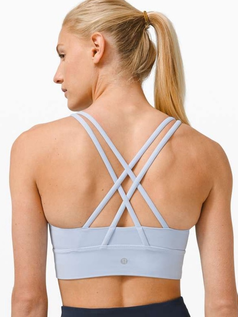 Lululemon Energy Longline Bra Light Blue Size 8